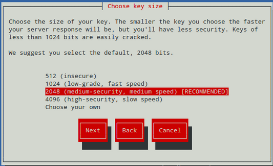 选择 Apache SSL 密钥大小