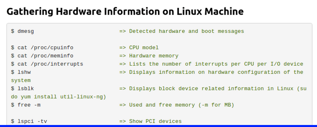 查看 Linux 系统上的硬件信息