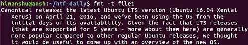 Linux 的 fmt 命令用法与案例